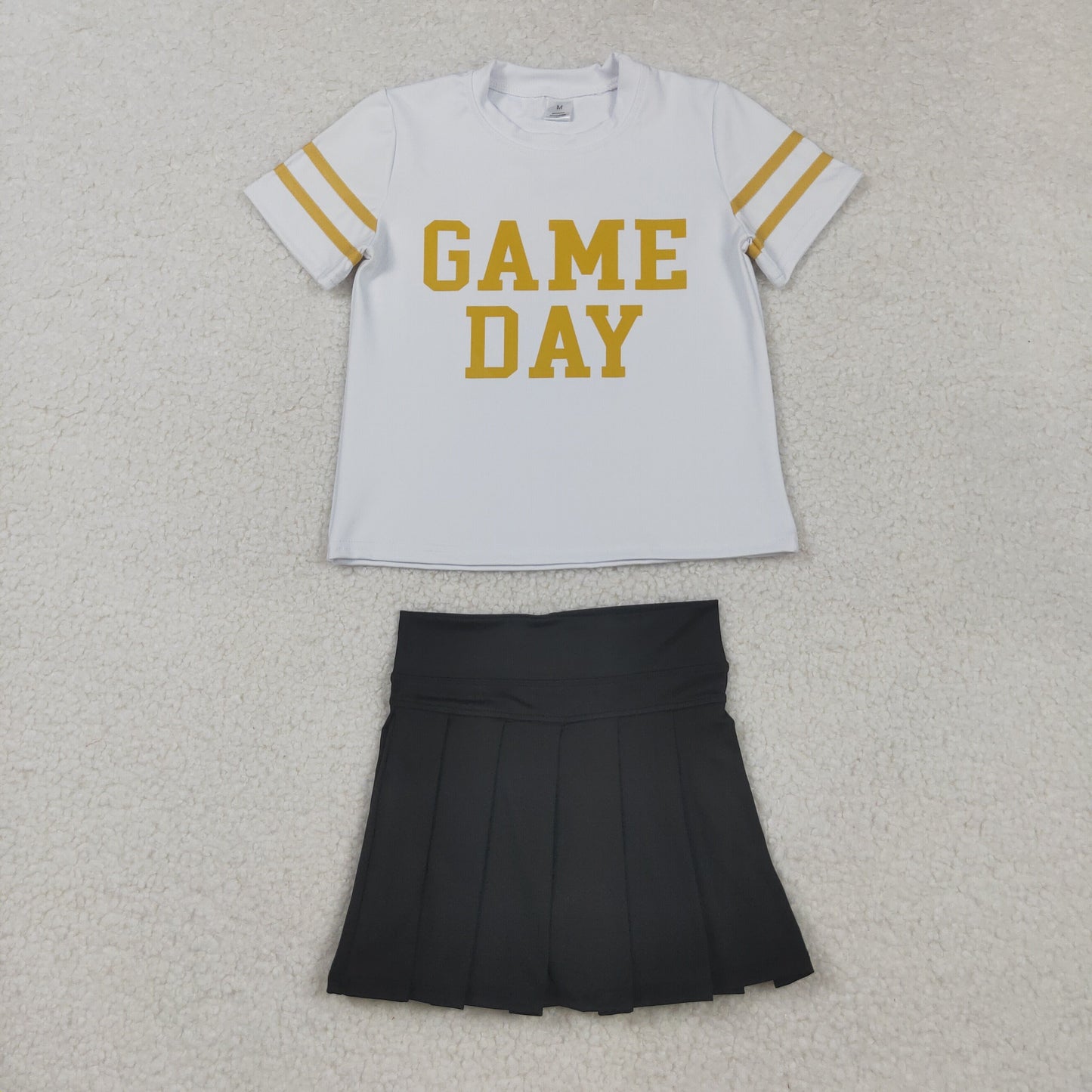 8 Colors Teams Game Day Top Skort Girls Summer Active Clothes Set Sisters Yoga Styles