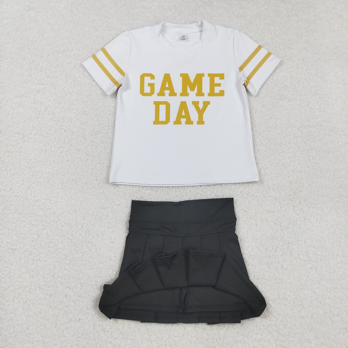 8 Colors Teams Game Day Top Skort Girls Summer Active Clothes Set Sisters Yoga Styles