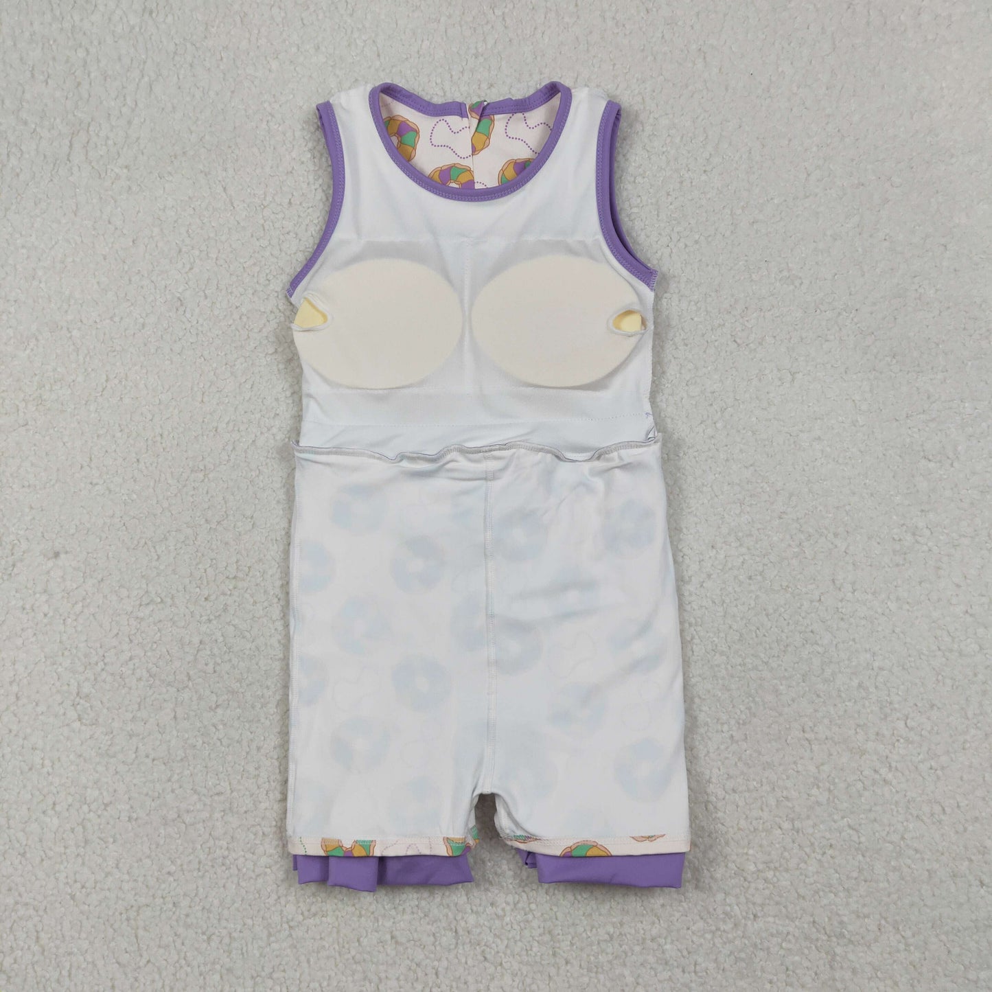 Sibling Baby Girls Sleeveless Mardigras Yoga Active Shorts Knee Length Dresses