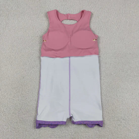 8 Colors Sleeveless Bows Shorts Baby Girls Scallop Knee Length Dresses Sisters Wear