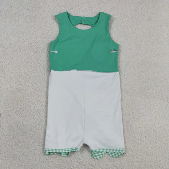 8 Colors Sleeveless Bows Shorts Baby Girls Scallop Knee Length Dresses Sisters Wear