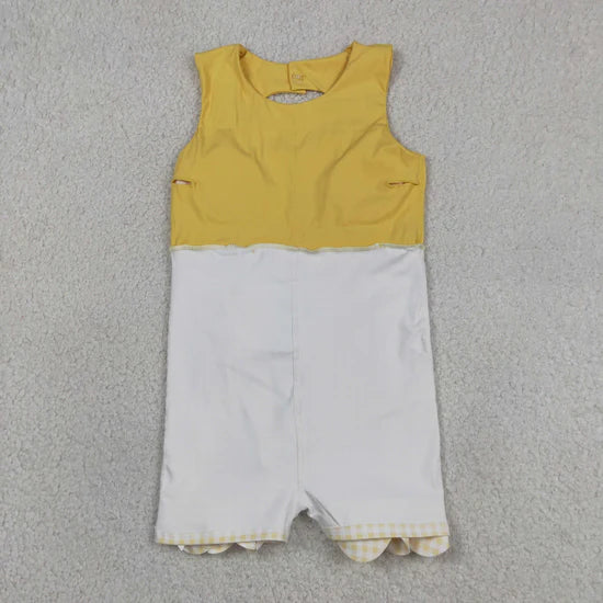 8 Colors Sleeveless Bows Shorts Baby Girls Scallop Knee Length Dresses Sisters Wear