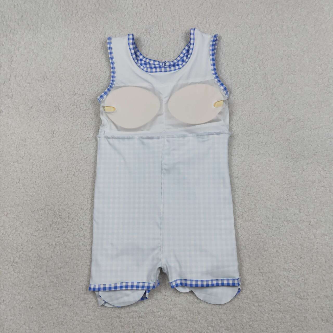 Sibling Baby Girls Blue Orange Gingham Sleeveless Active Dress