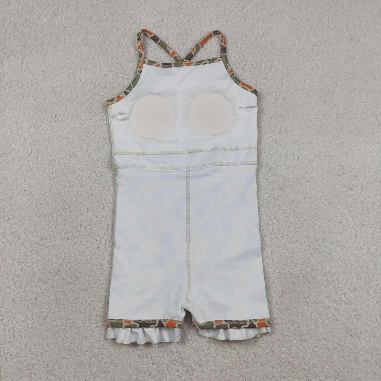 GSD3590 Teams Tennessee Camo Print Girls Summer Strip Knee Length Yoga Dress