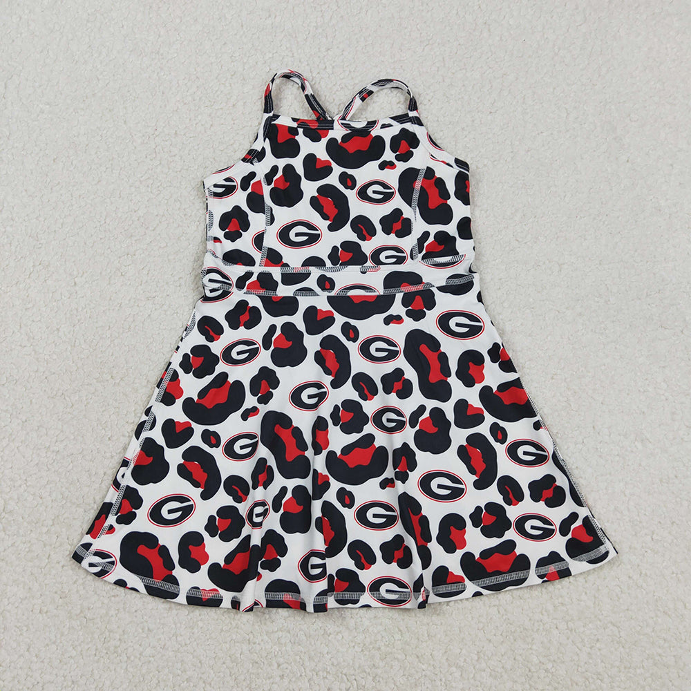 12 Colors Team Camouflage & Leopard Girls Strap Yoga Dress Sisters Wear