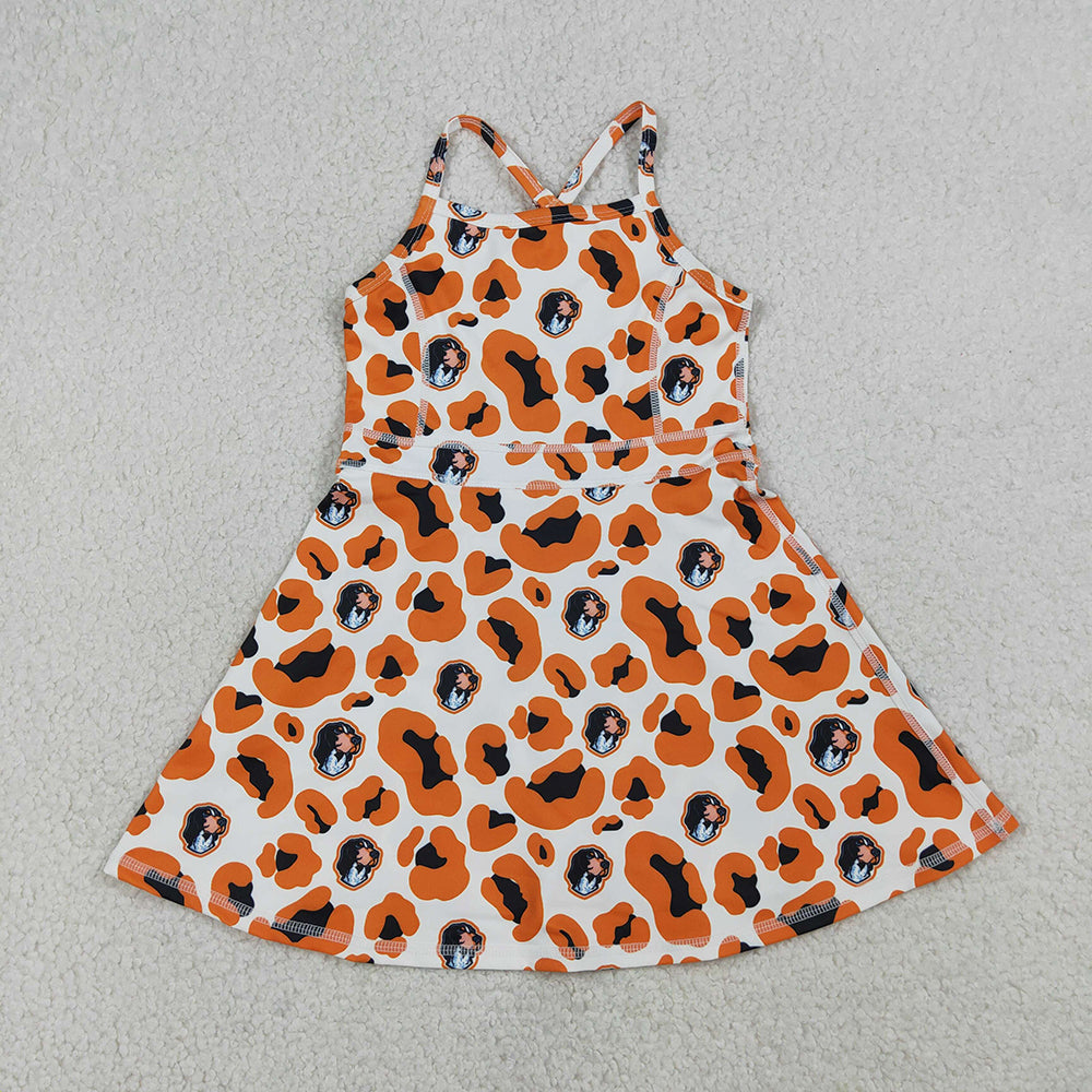 12 Colors Team Camouflage & Leopard Girls Strap Yoga Dress Sisters Wear
