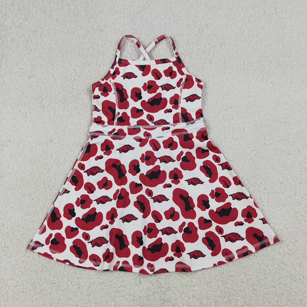 12 Colors Team Camouflage & Leopard Girls Strap Yoga Dress Sisters Wear