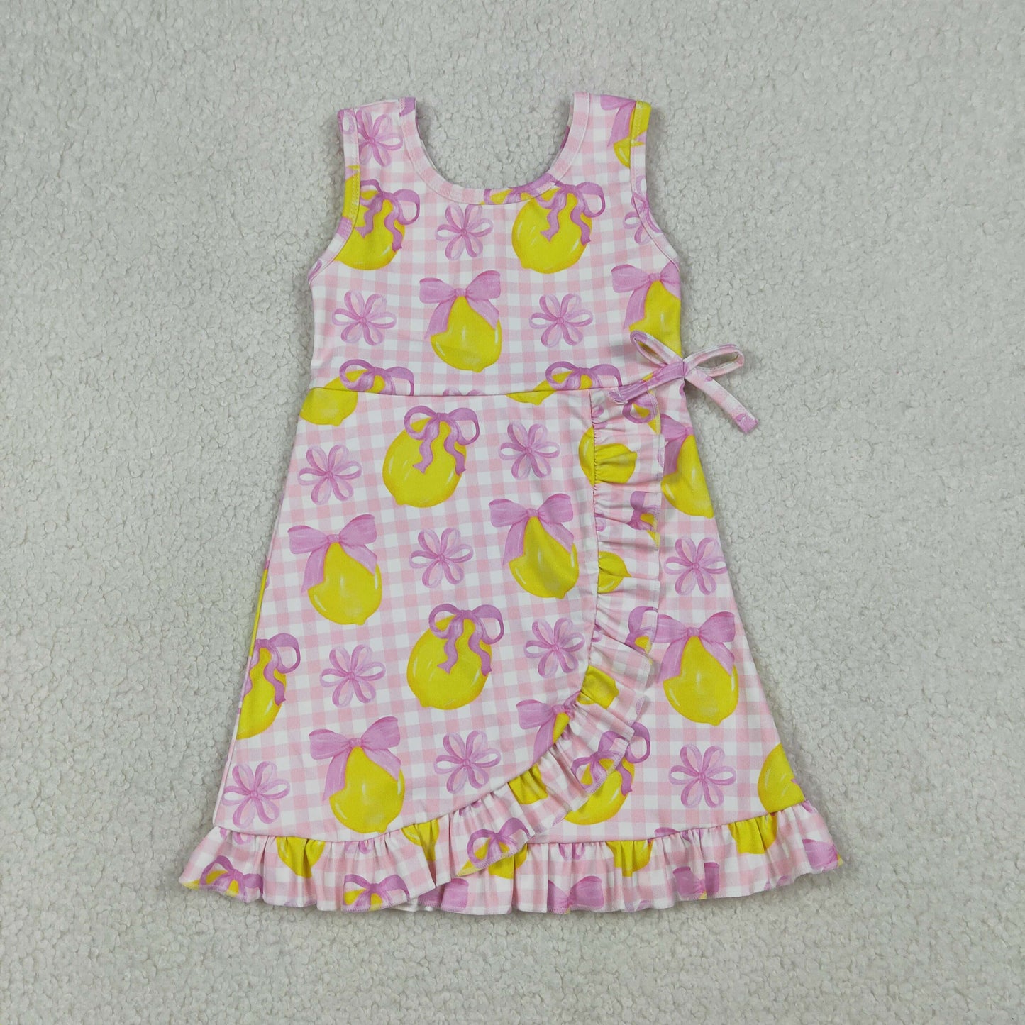 Sibling Baby Girls Lemon Sleeveless Active Dress