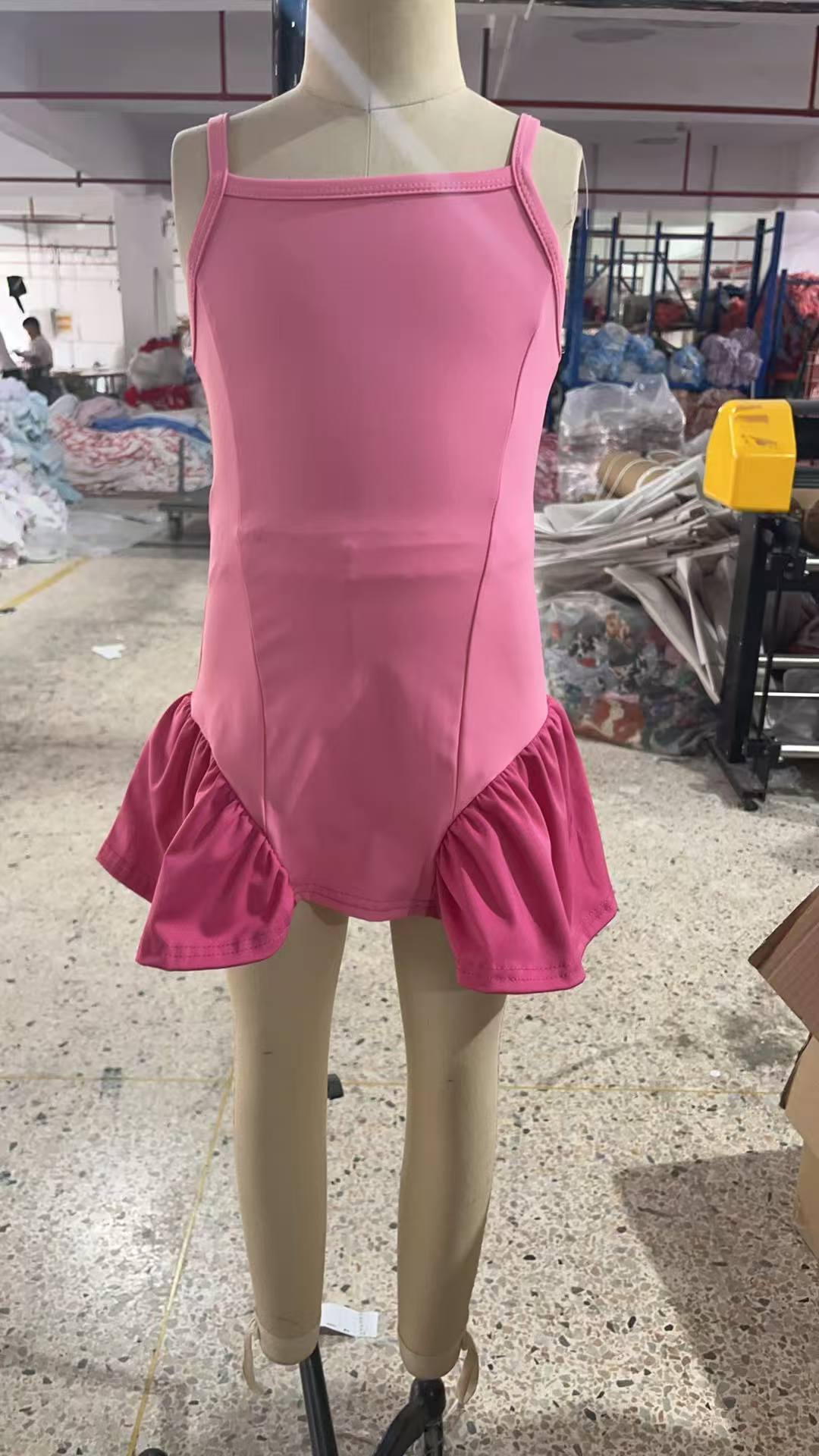 GSD3688 Baby Girls Hot Pink Strap Yoga Dress Preorder