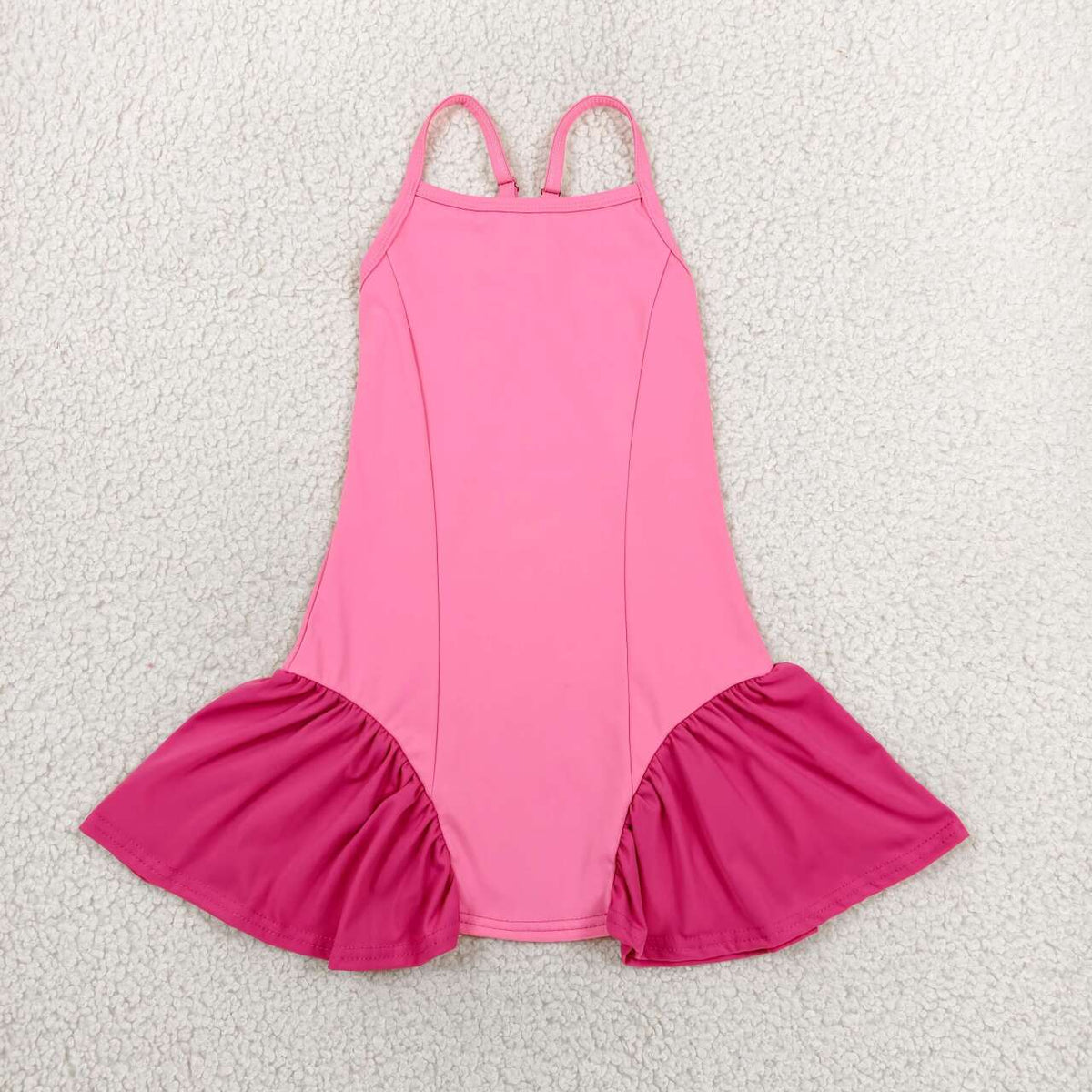 GSD3688 Baby Girls Hot Pink Strap Yoga Dress