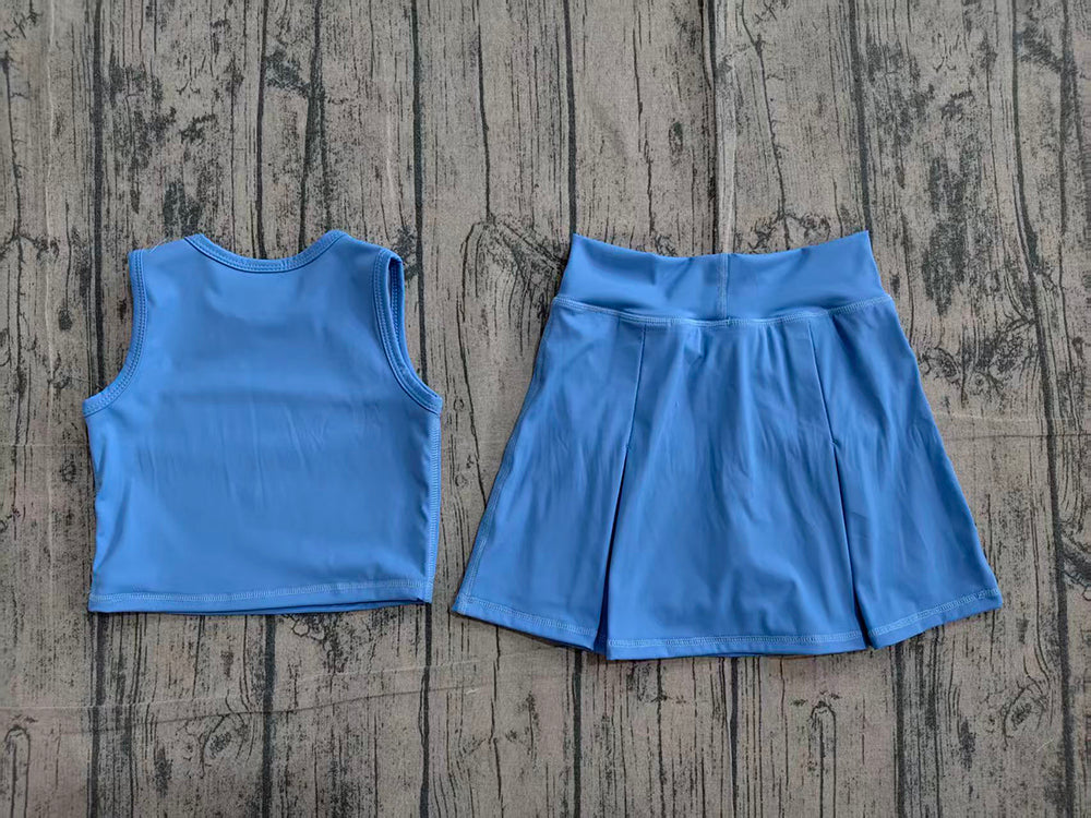 Toddler Girls Blue 2-Piece Set | Sleeveless Top & Skirt Active Outfit Preorder