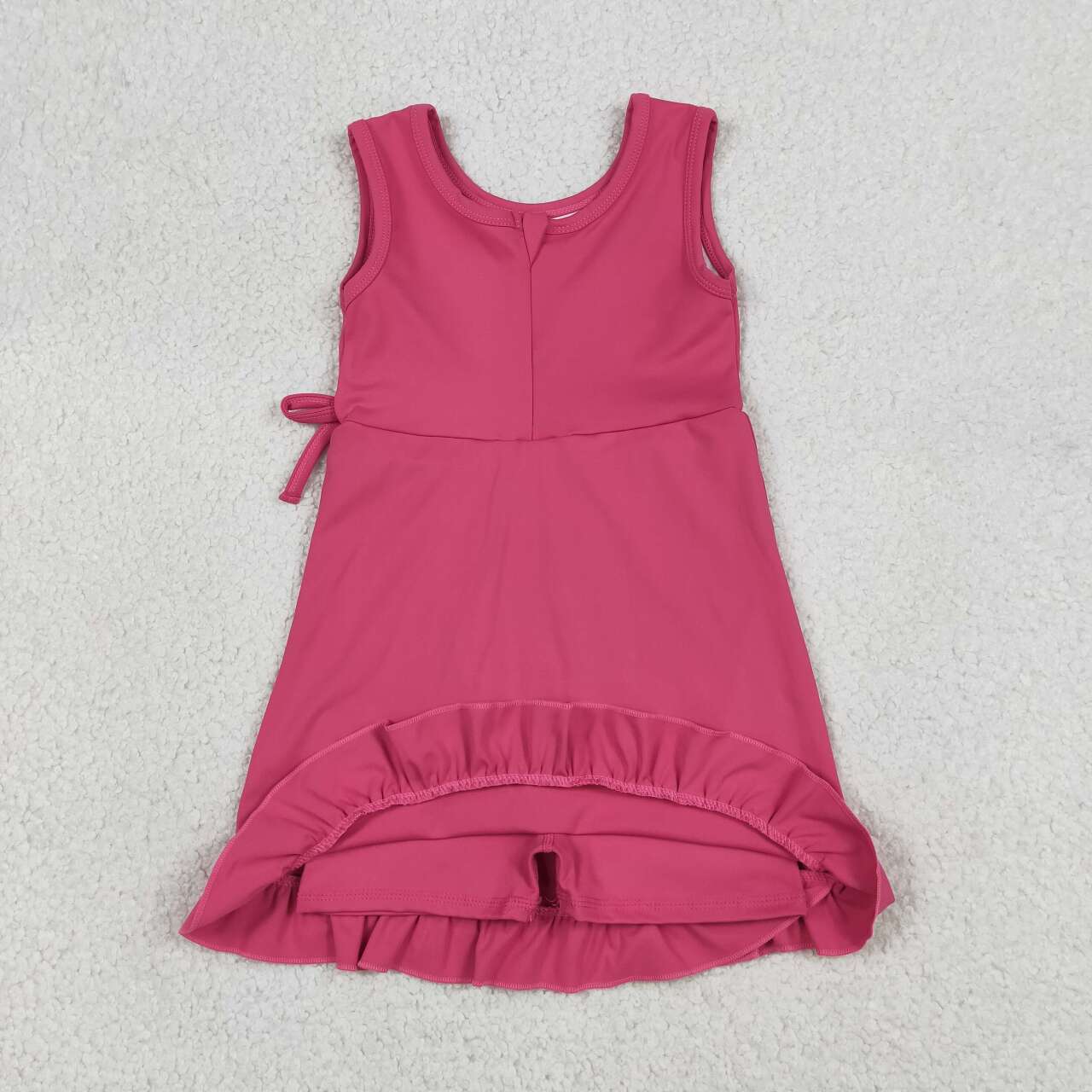 4 Colors Baby Girls Ruffle Yoga Sleeveless Zipper Shorts Dresses Sisters Wear