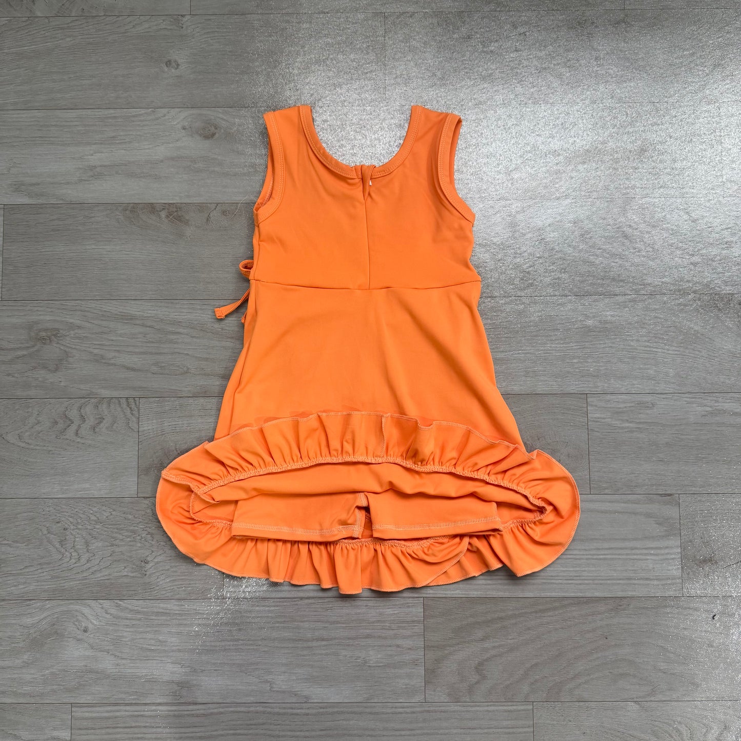 GLP3292 Preorder Kids Girls Orange Sleeveless Active Dress