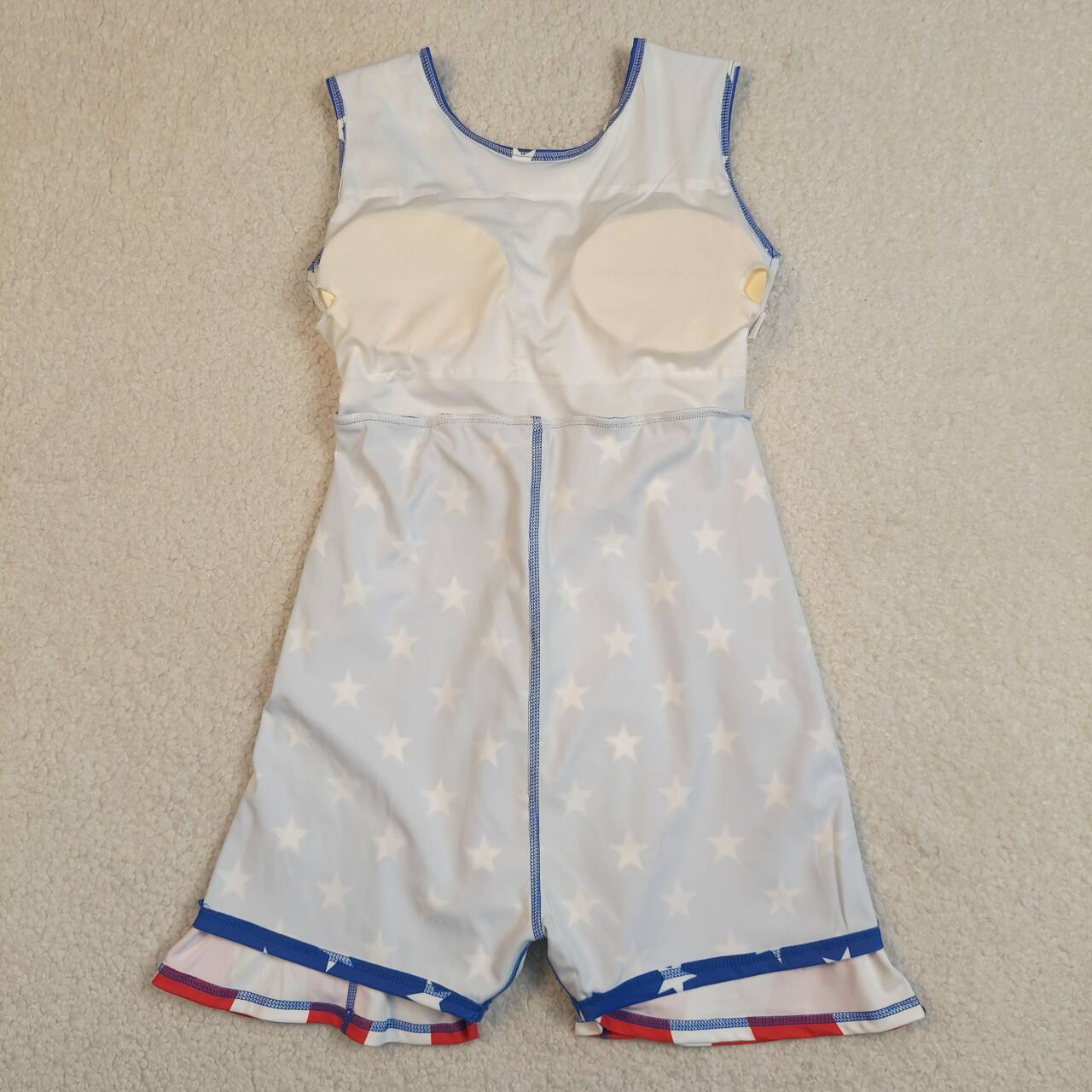 GSD3813 Stars StripesDrip Girls 4th of July Shorts Knee Length Yoga Dress