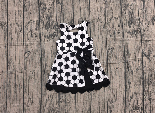 4.11 GSD4102 Preorder Soccer Black Girls Scallop Yoga Dress
