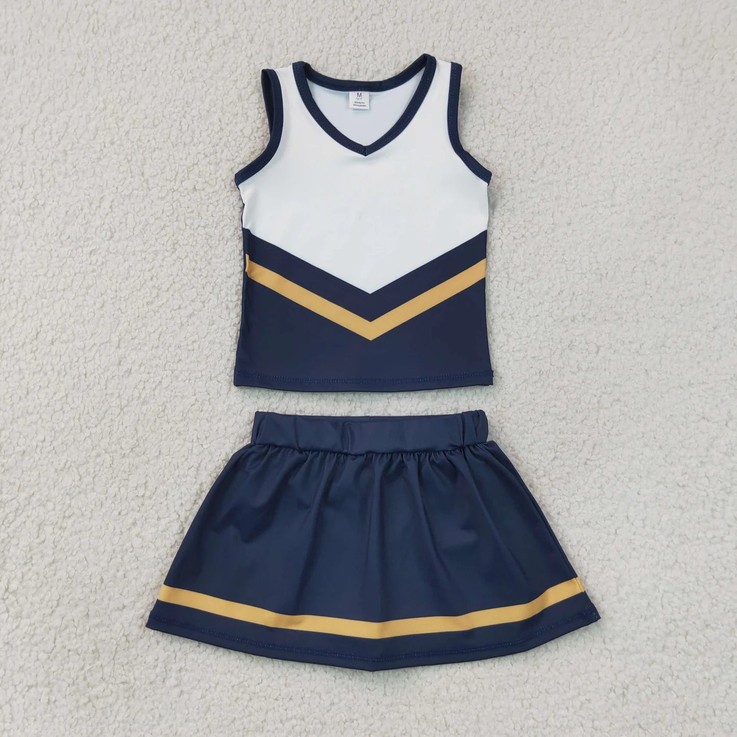 Sibling Baby Girls Sleeveless Stripe Vest Top Skirt Shorts Team Clothes Sets