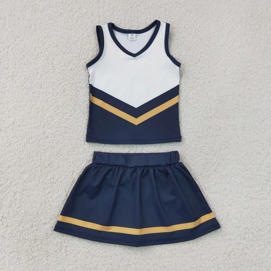 Sibling Baby Girls Sleeveless Stripe Vest Top Skirt Shorts Team Clothes Sets