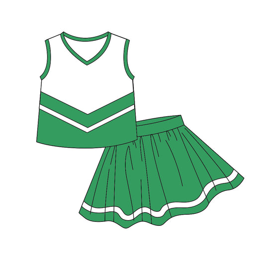 5.7 Preorder Kids Girls Light Green Team Active Tank Top + Skort Outfit Preorder