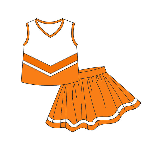 5.7 Preorder Kids Girls Orange Team Active Tank Top + Skort Outfit Preorder