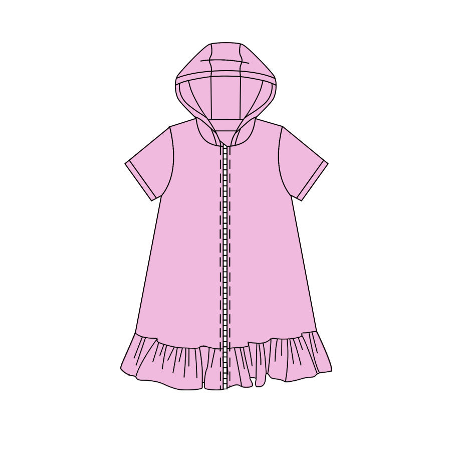5.7 GSD4210 Preorder Pink Zipper Hoodie Girls Yoga Dress