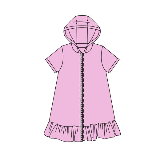 5.7 GSD4210 Preorder Pink Zipper Hoodie Girls Yoga Dress
