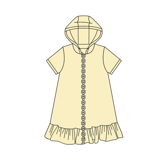 5.7 GSD4213 Preorder Yellow Zipper Hoodie Girls Yoga Dress