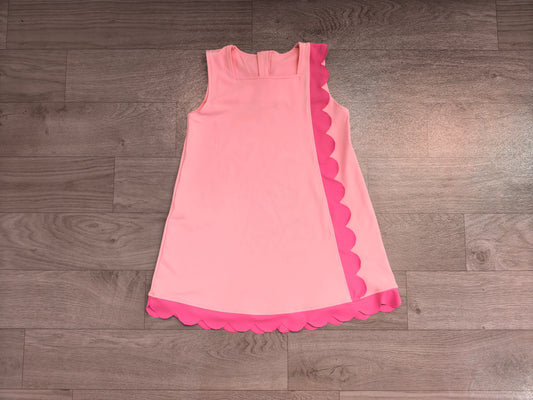 6.18 Baby Girls Light Pink Sleeveless Scalloped  Active Dress Preorder