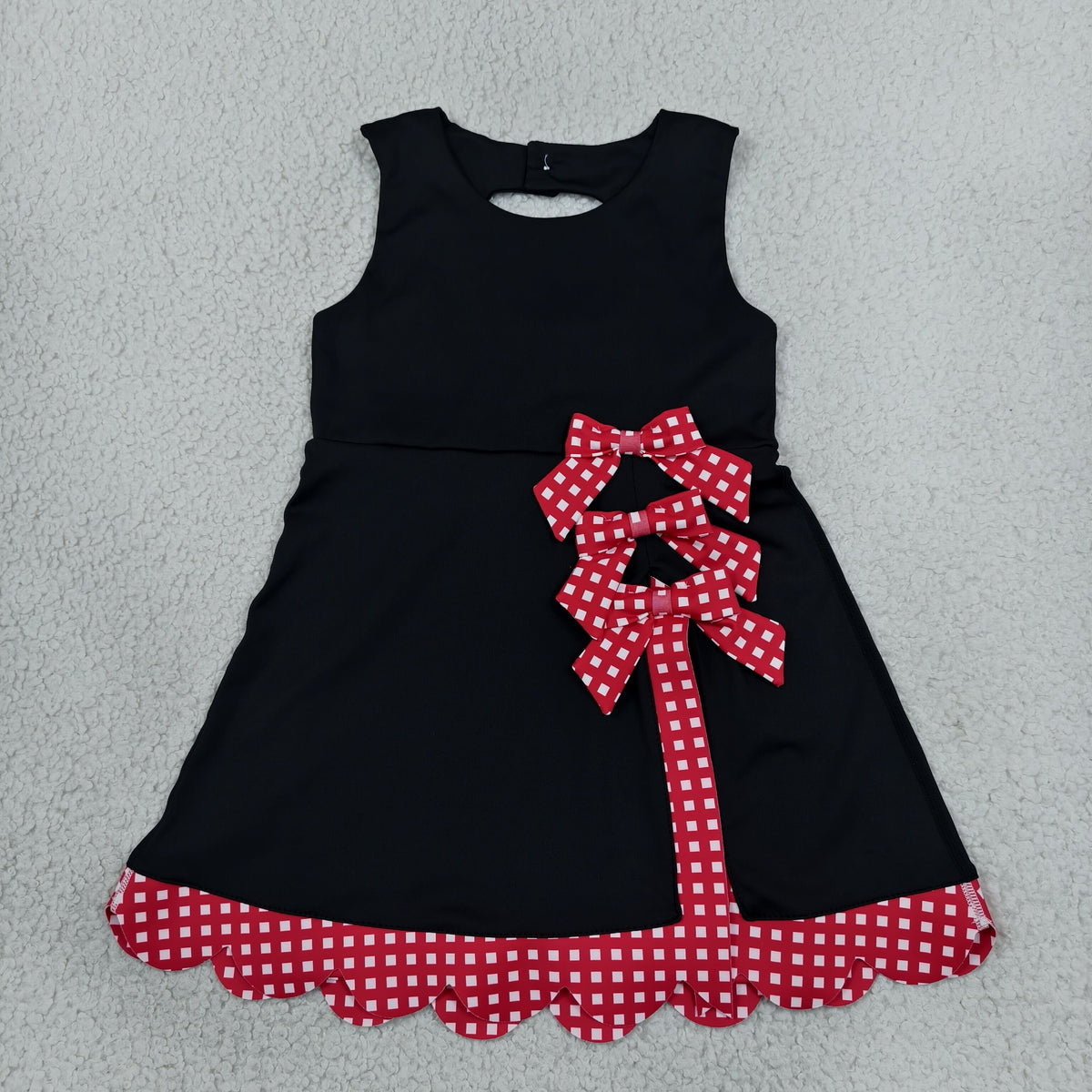 GSD4263 Black Color Active Dress With Bow Girls Yoga Dress