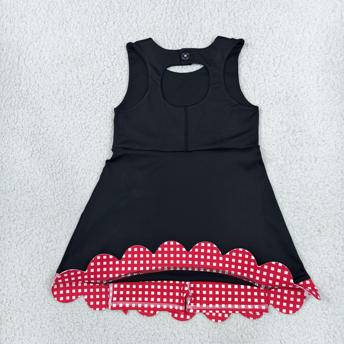 GSD4263 Black Color Active Dress With Bow Girls Yoga Dress