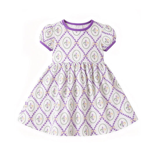 9.2 GSD4314 Preorder Toddler Girls Mardi Gras Dress