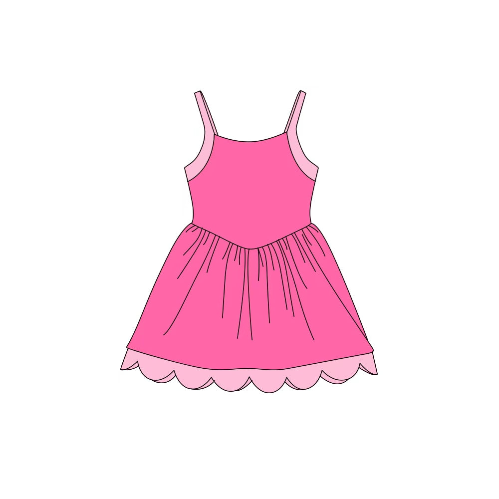 9.4 GSD4322 preorder Baby Girls Hot Pink Strap Active Dress
