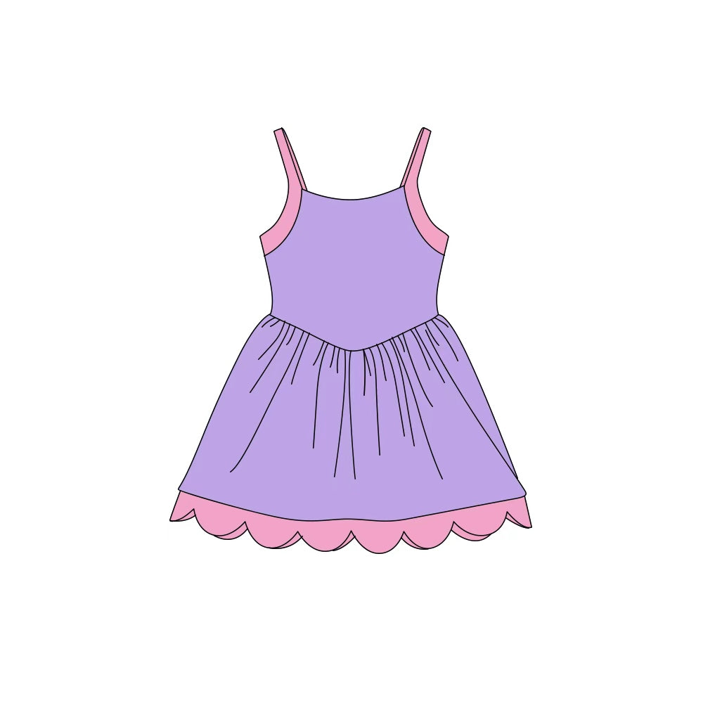 9.4 GSD4323 Preorder Baby Girls lavender Strap Active Dress