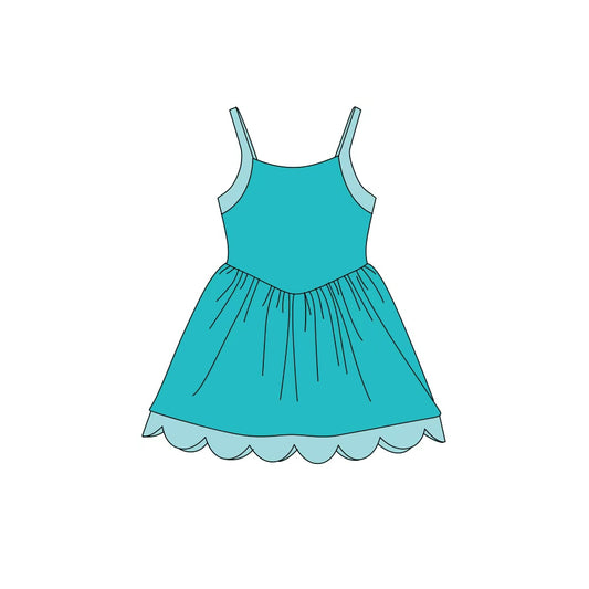 9.4 GSD4324 Preorder Baby Girls Turquoise Strap Active Dress