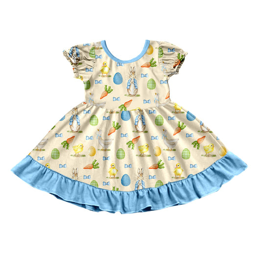 10.3 Preorder GSD4332 Baby Girls Easter Bunny Short Sleeve Dress