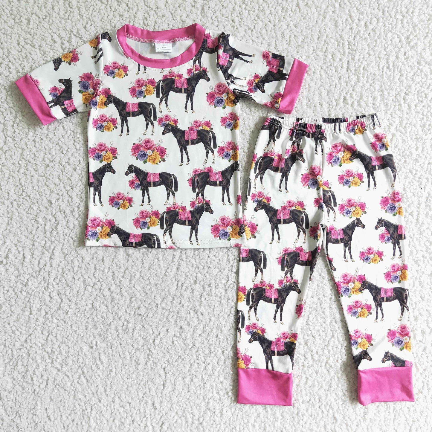 Short sleeve pants pajamas outfits   GSPO0005