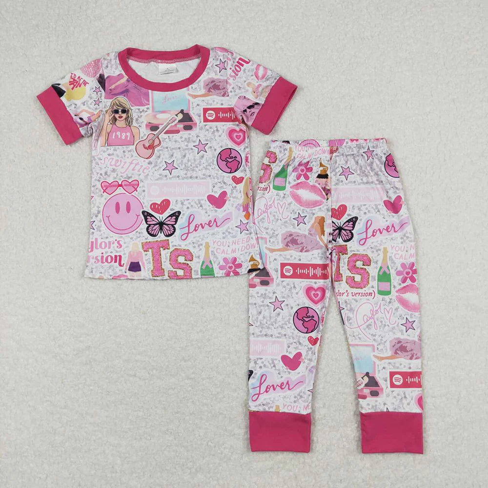 Sibling Baby Girls Singer Shirt Pants Pajamas Clothes Sets