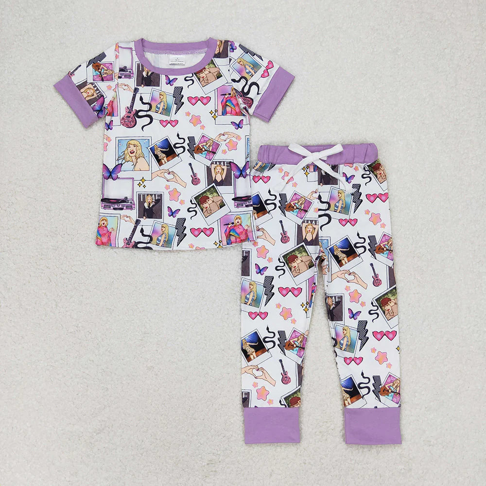 Sibling Baby Girls Singer Shirt Pants Pajamas Clothes Sets