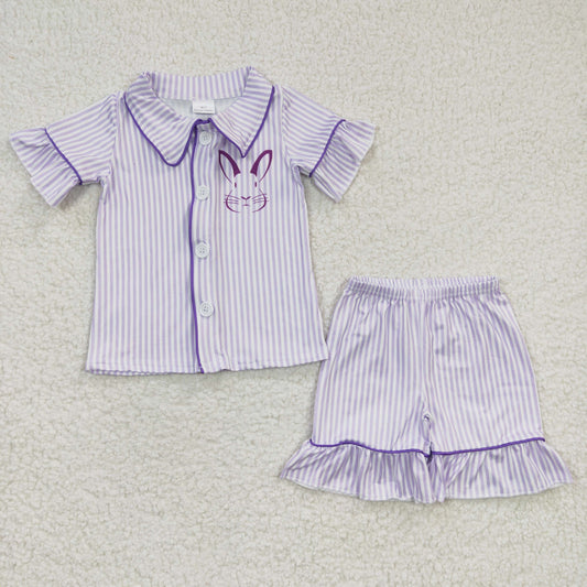 Girls bunny print Easter pajamas   GSSO0144