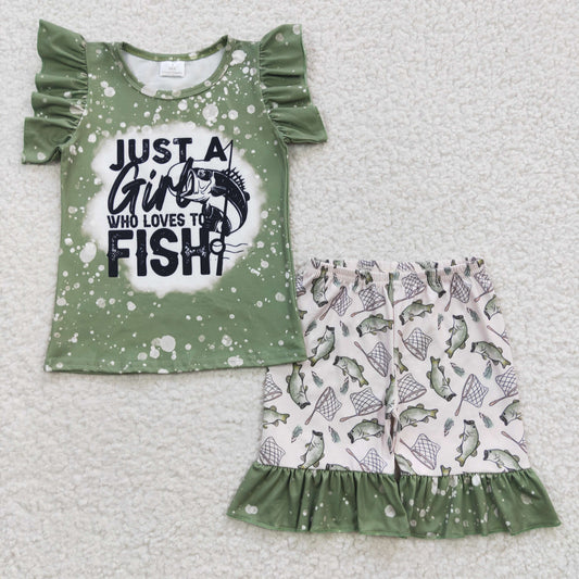 Sibling Baby Boys Girls Fishing Shorts Outfit