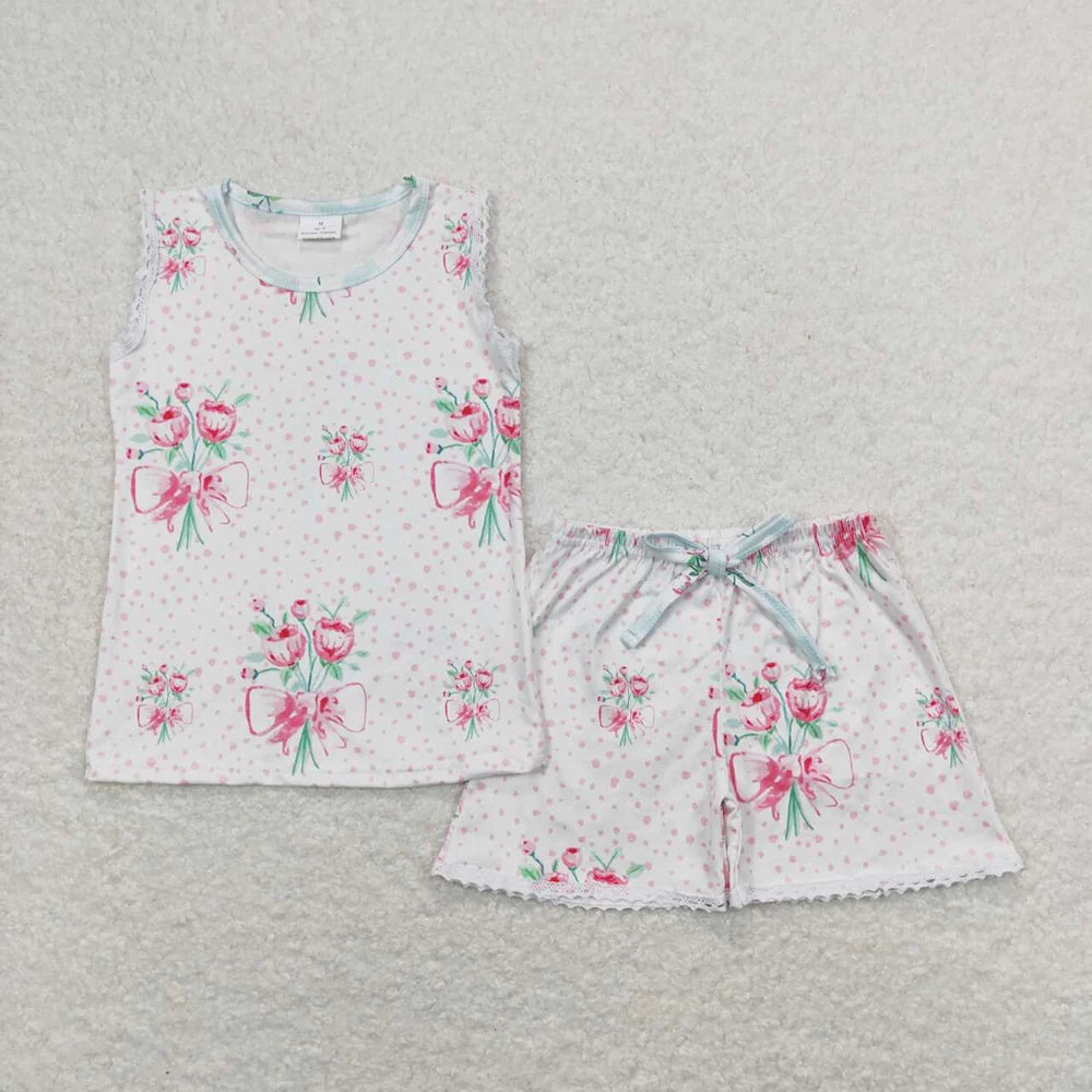 Sibling Baby Girls Flowers Trendy Summer outfits Clothes Sets