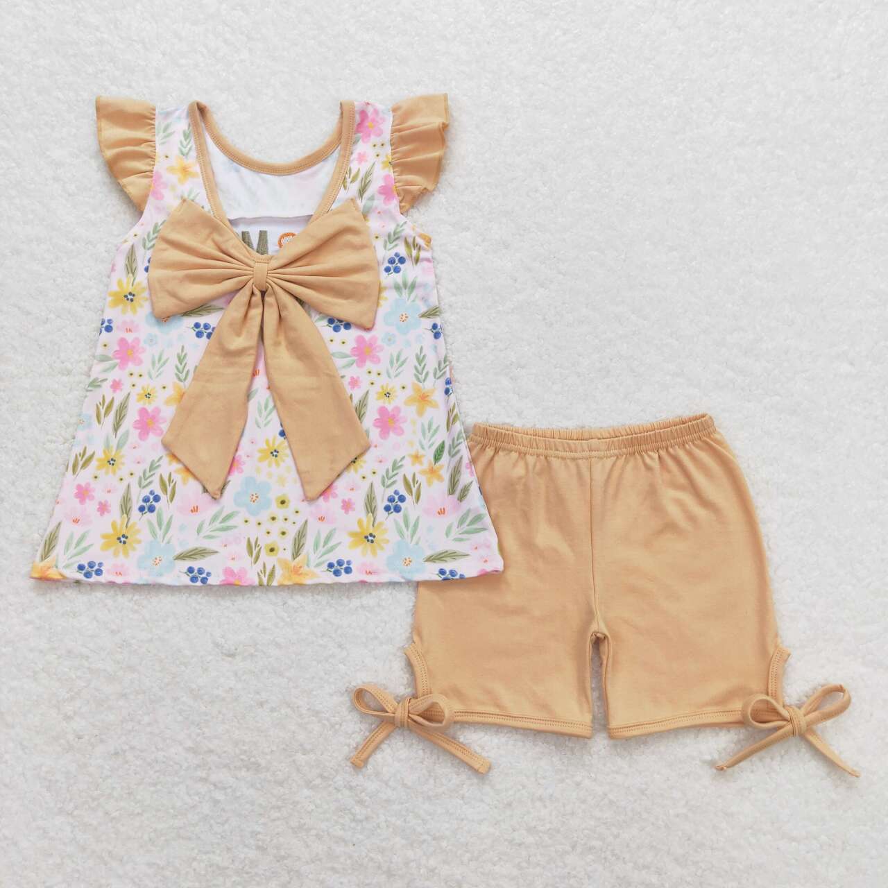 Embroidery I Love Mom Sibling Shorts Set Dreess and Romper