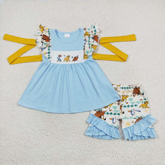 Sibling Baby Girls Cartoon Lion Outfit Dress Boys Outfit