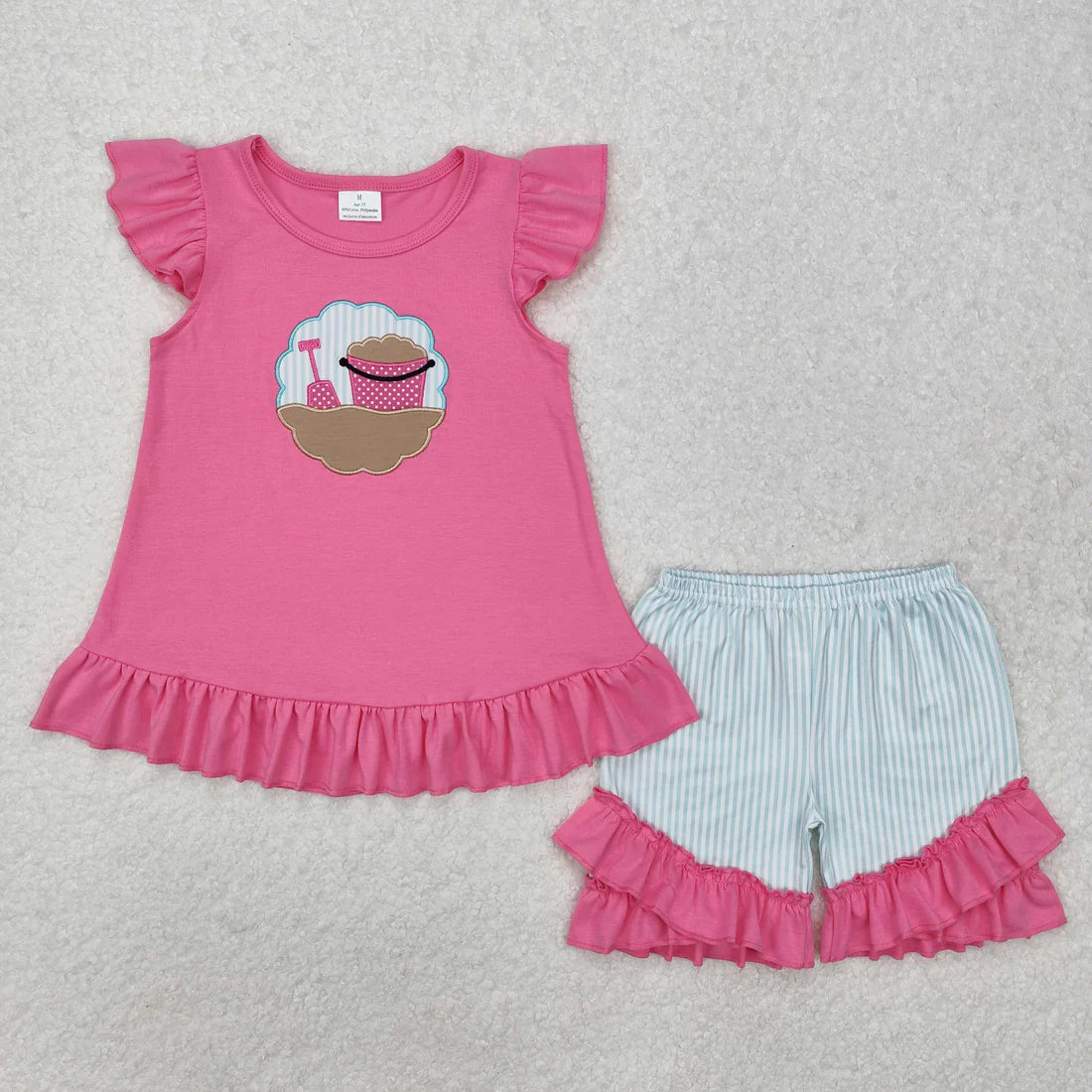Sibling Embroidery Baby Girls Boys Beach Summer Outfits Clothes Sets