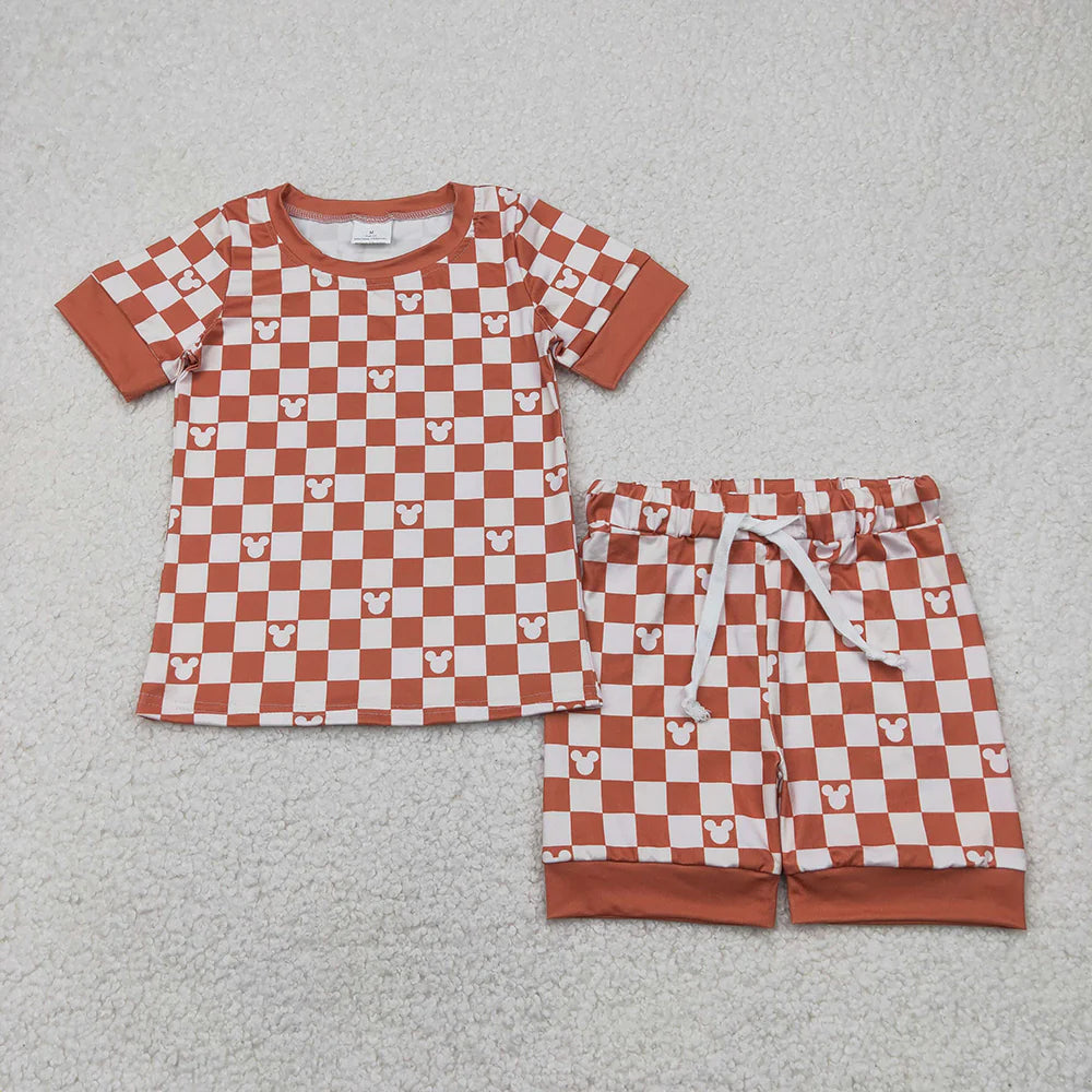Sibling Baby Girls Cartoon Mouse Top Tee Shorts Pajamas Clothes Sets