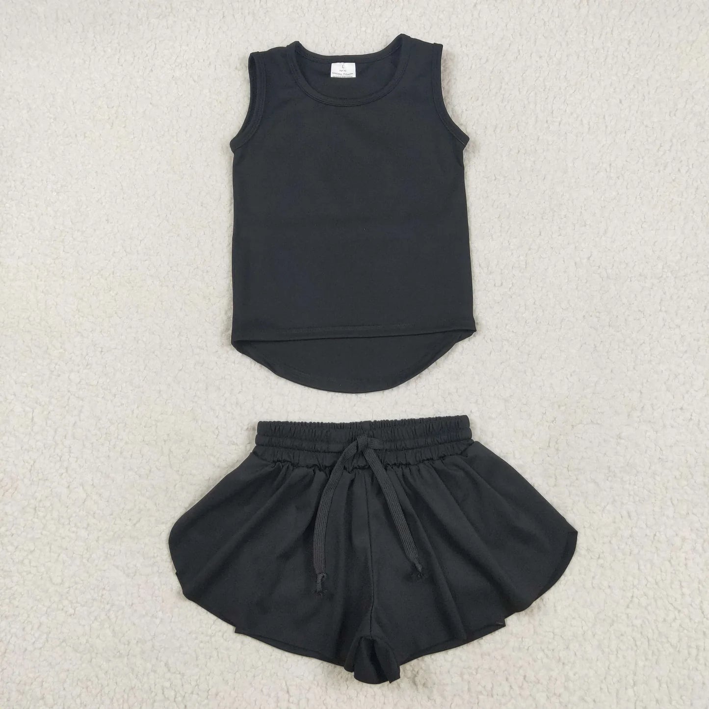 Sibling Baby Girls 6 Style Black Athletic Active Wear Work Out Dresses Set