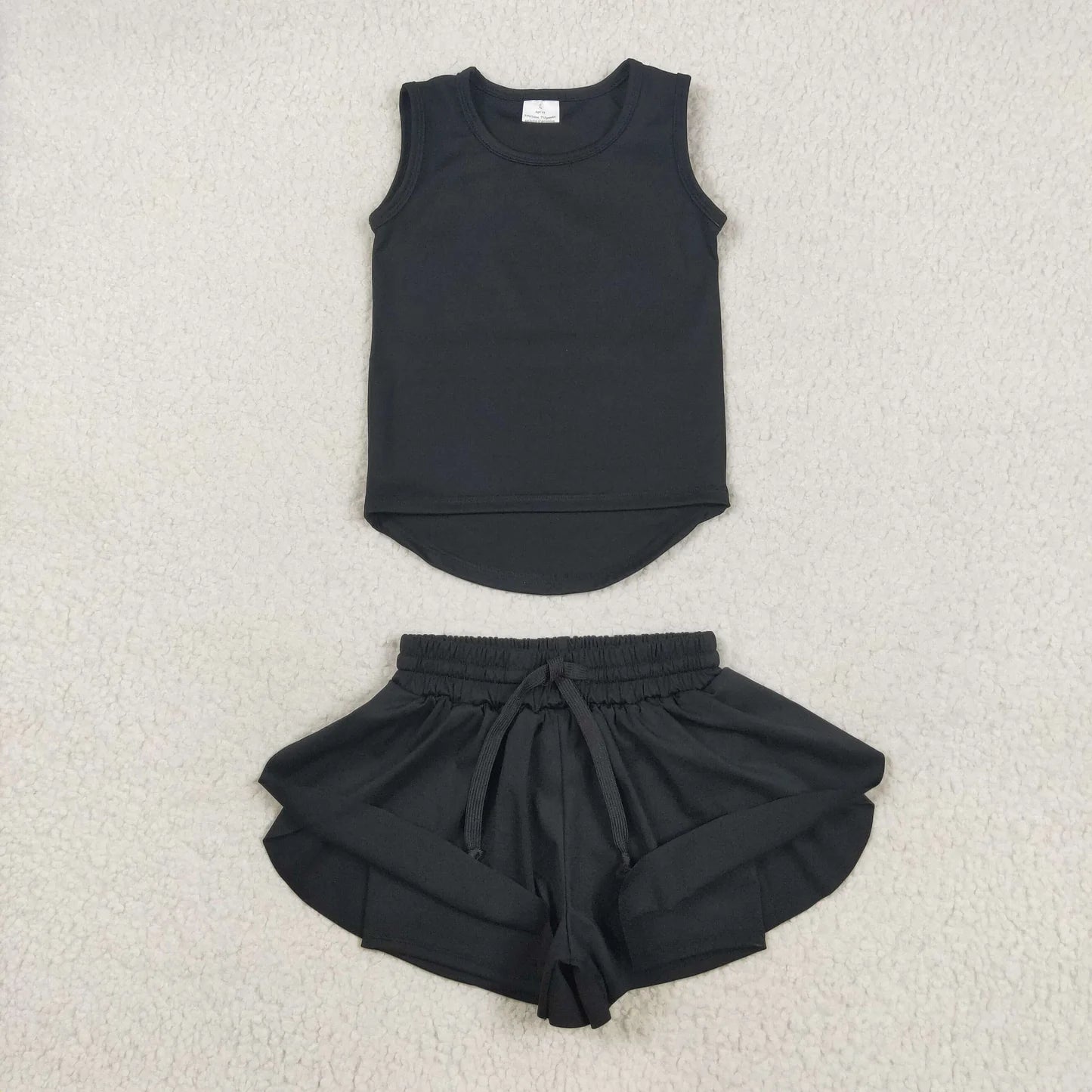 Sibling Baby Girls 6 Style Black Athletic Active Wear Work Out Dresses Set