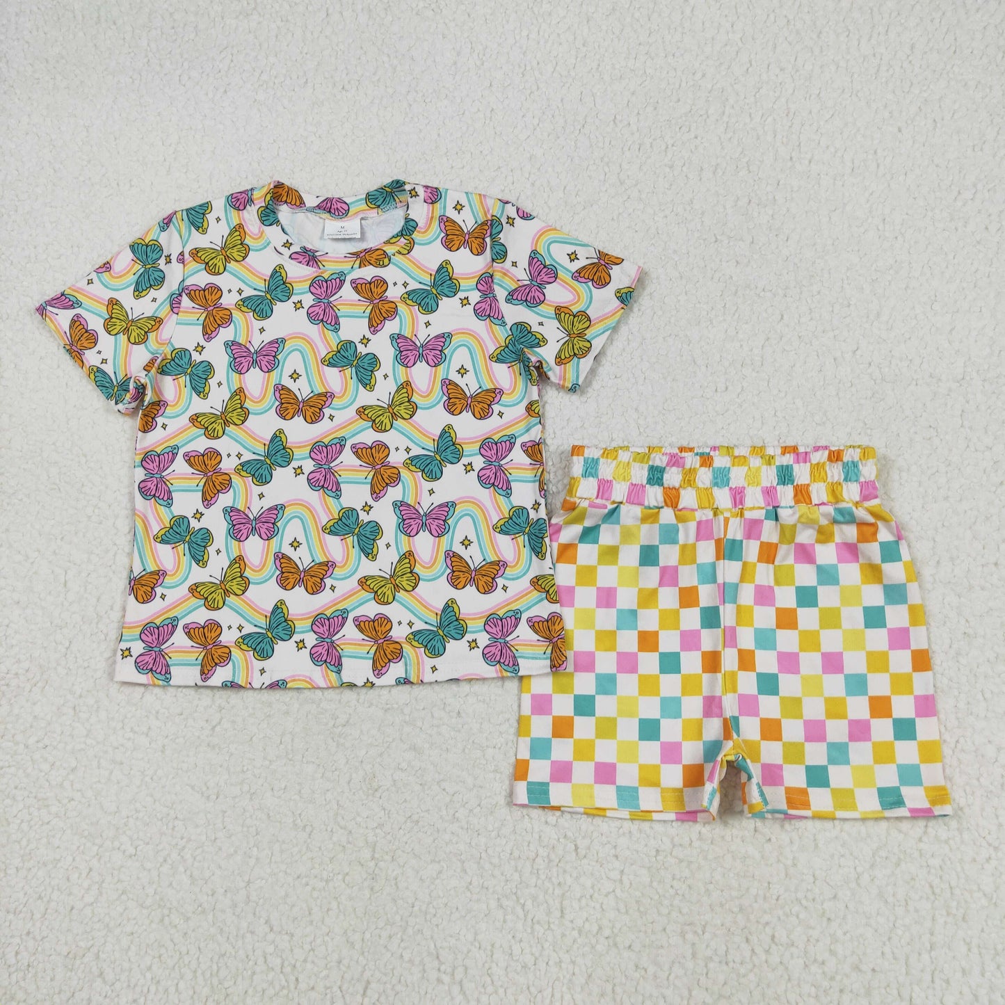 Sibling Baby Girls Short Sleeve Top Shorts Summer Clothes Sets