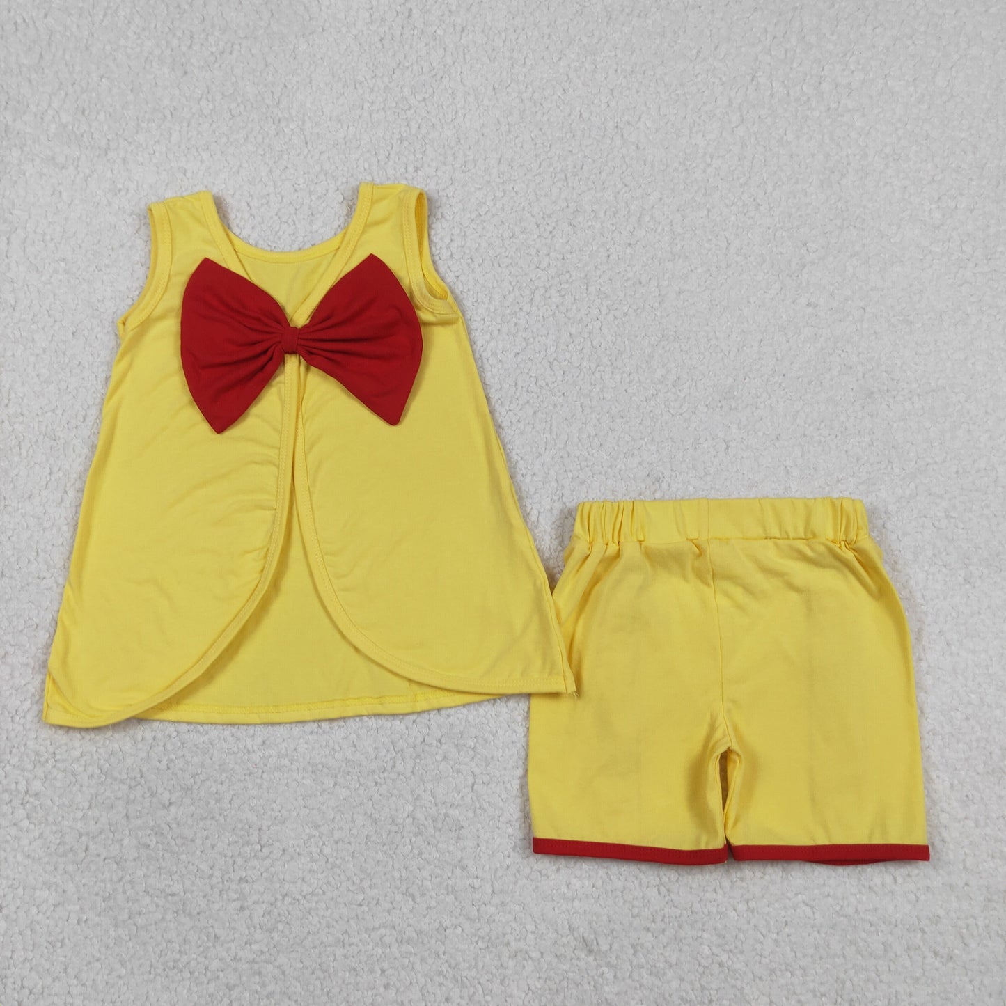 Sibling Baby Girls Princess Tank top +Ruffle Shors Outfit