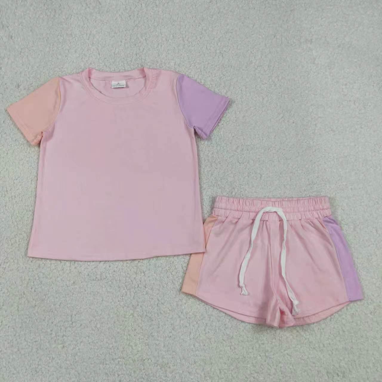Sibling Baby Girls Boys Cotton Short Sleeve Top with Shorts +Bubble Romper