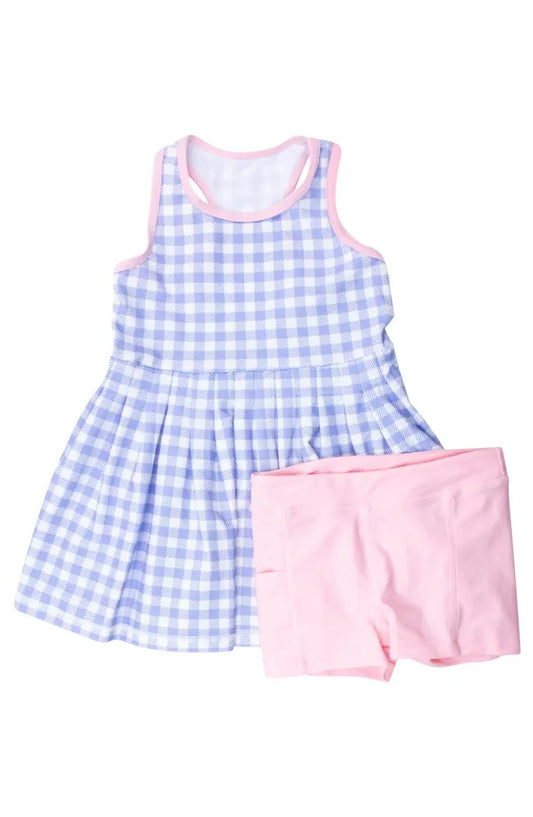 3.26 Baby Girls Gingham Sleeveless Top with Pink Shorts Active Outfit Preorder